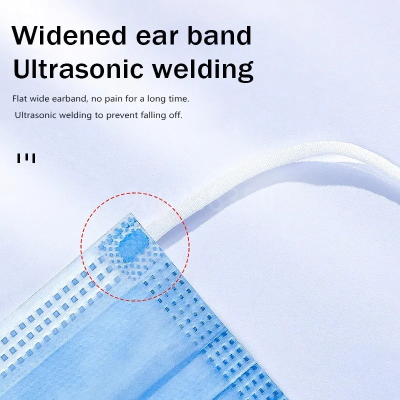 50-500pcs Disposable Adults in - огляд і ціна Disposable Mask Blue