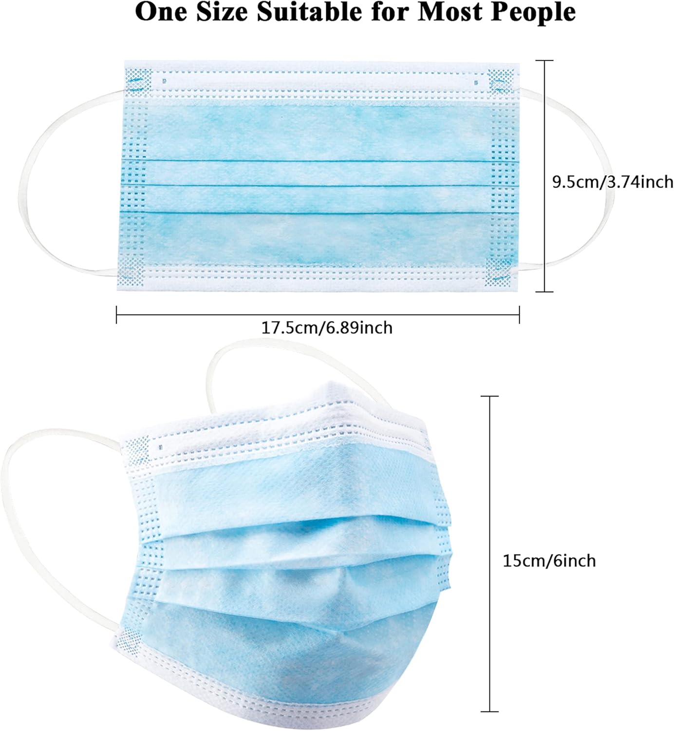 100pcs blue disposable protect - огляд і ціна Disposable Mask Blue