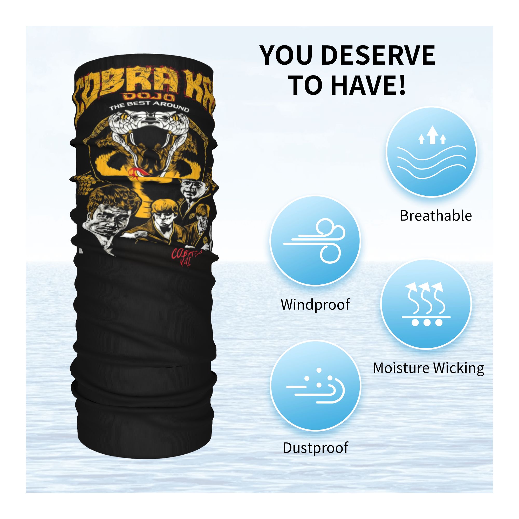 Custom Cobra Kai Bandana Neck  - огляд і ціна Neck Gaiter Face Cover