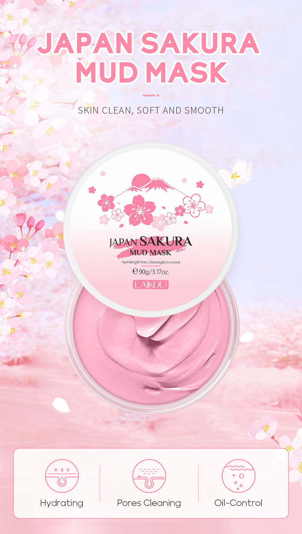 LAIKOU Sakura Clay Mask 25g/90 - огляд і ціна Dust Mask Construction
