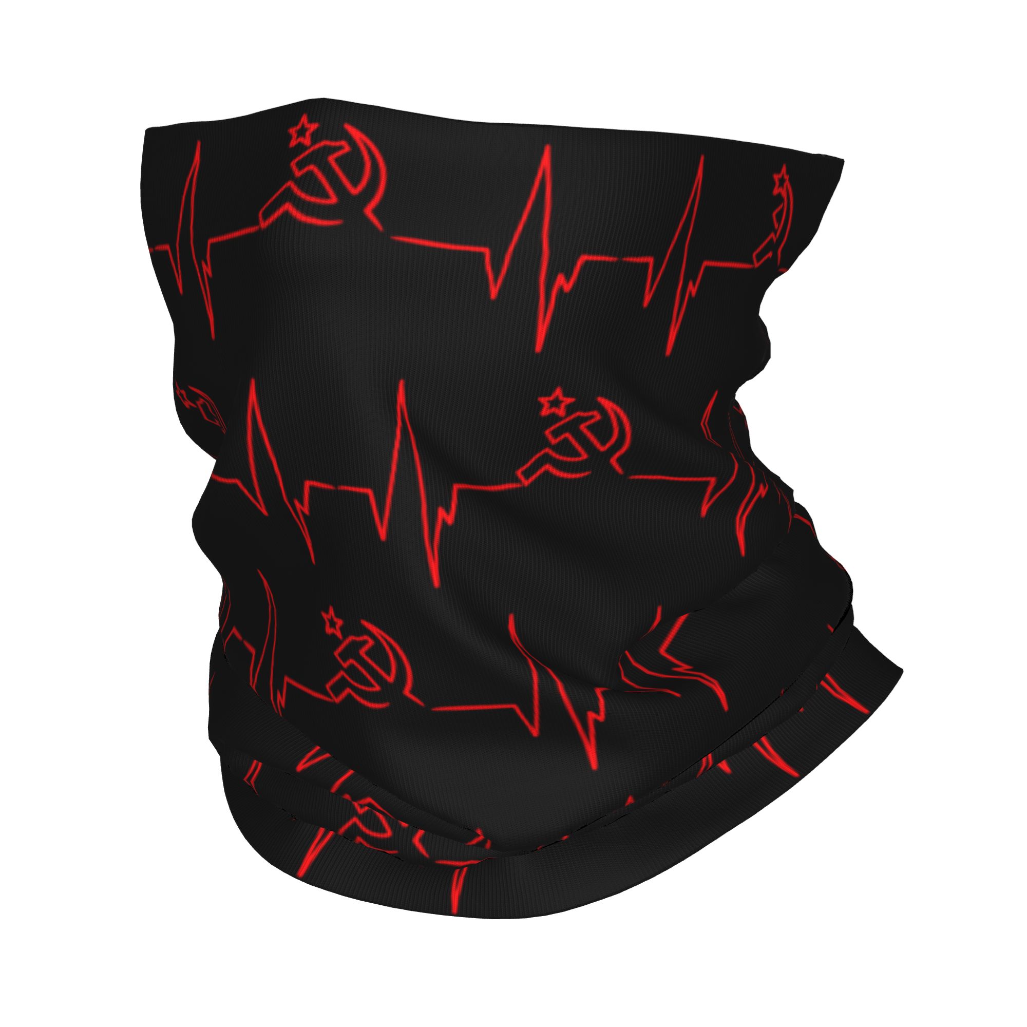 Custom Heartbeat Russian Flag  - огляд і ціна Neck Gaiter Face Cover