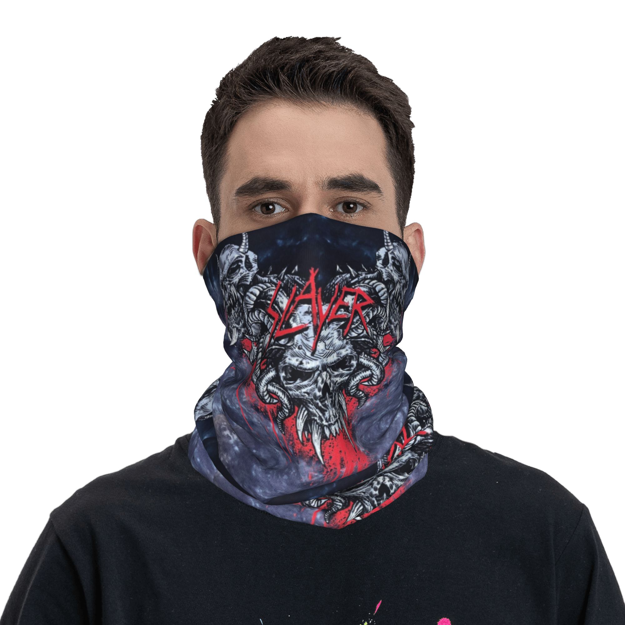 Custom Heavy Metal Rock  Slaye - огляд і ціна Neck Gaiter Face Cover