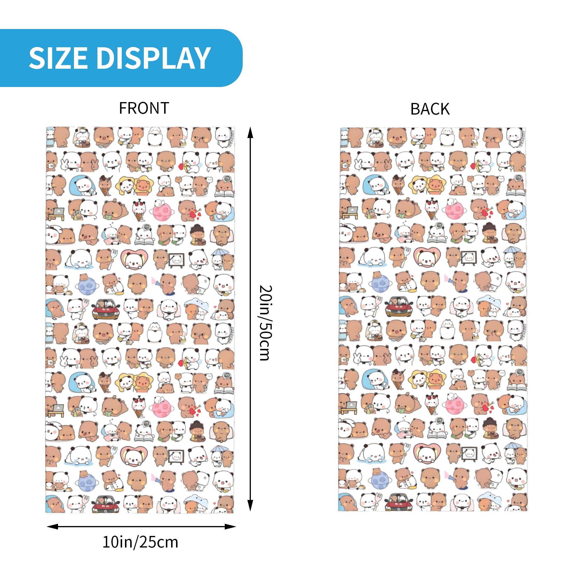 Custom Bear Cartoon Peach And  - огляд і ціна Neck Gaiter Face Cover