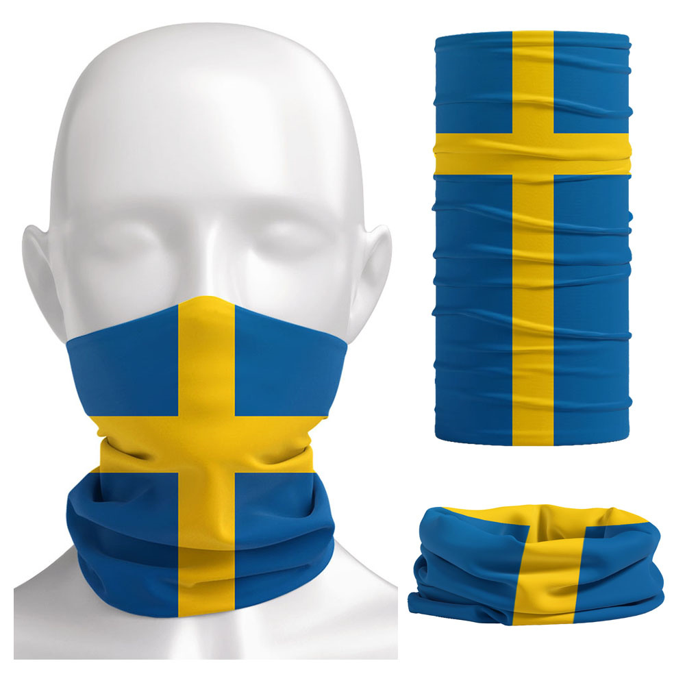 Sweden Flag Printed Bandana He - огляд і ціна Neck Gaiter Face Cover