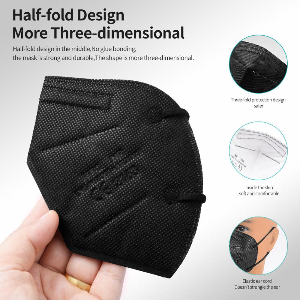 10-100Pcs FFP2 Masks KN95 Masc - огляд і ціна Kn95 Respirator Mask