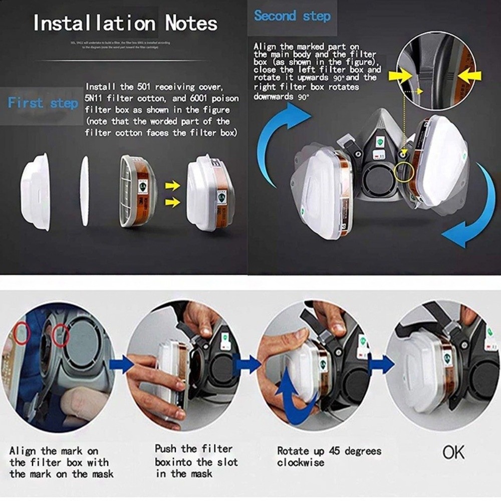 Reusable ‌Half-face Profession - огляд і ціна Respirator Half Face