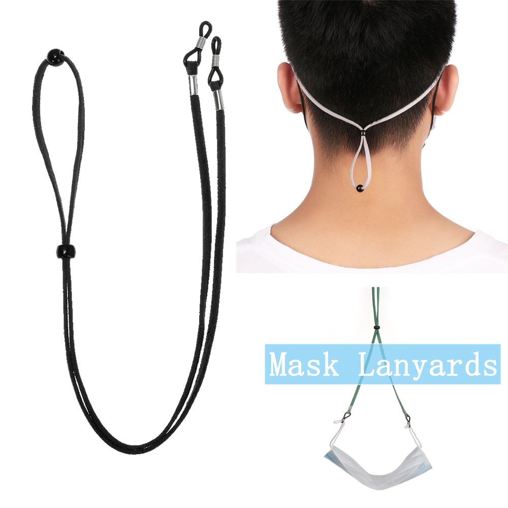 Adjustable Non-slip Leather Fa - огляд і ціна Mask Lanyard Adjustable