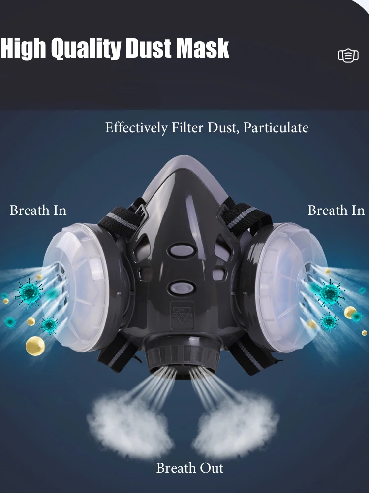 Half Face Dust Mask Safety Gog - огляд і ціна Kn95 Respirator Mask