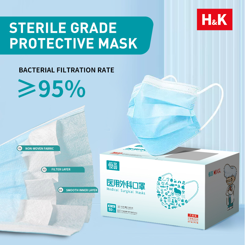 50/100 PCS Box Blue Face Masks - огляд і ціна Disposable Mask Blue