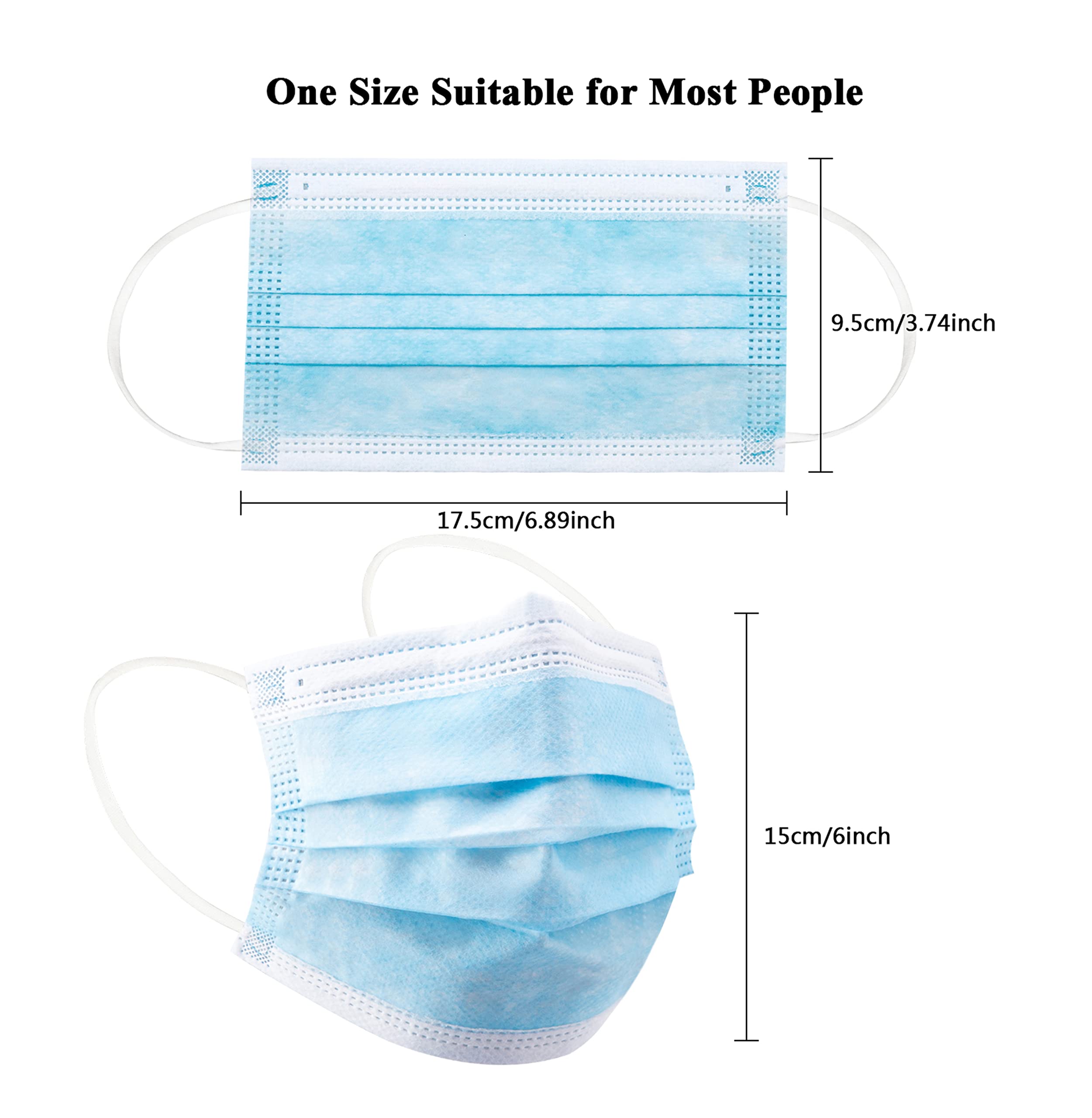50/100 PCS Box Blue Face Masks - огляд і ціна Disposable Mask Blue