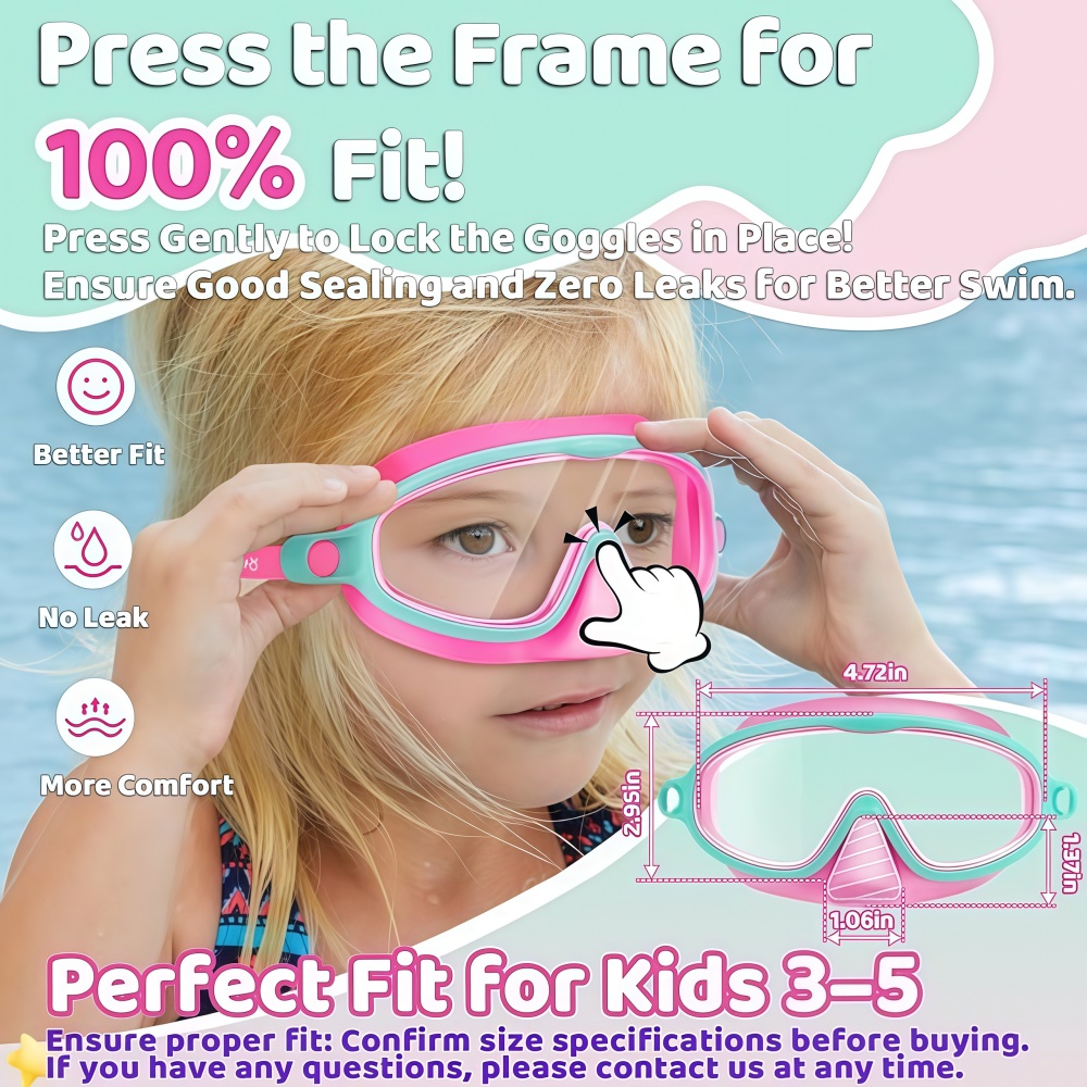 Kids Swim Goggles with Nose Co - огляд і ціна Anti Pollution Mask