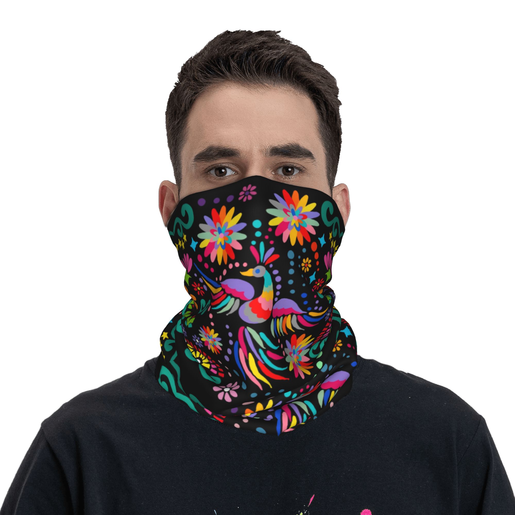 Custom Mexican Floral Flower T - огляд і ціна Neck Gaiter Face Cover