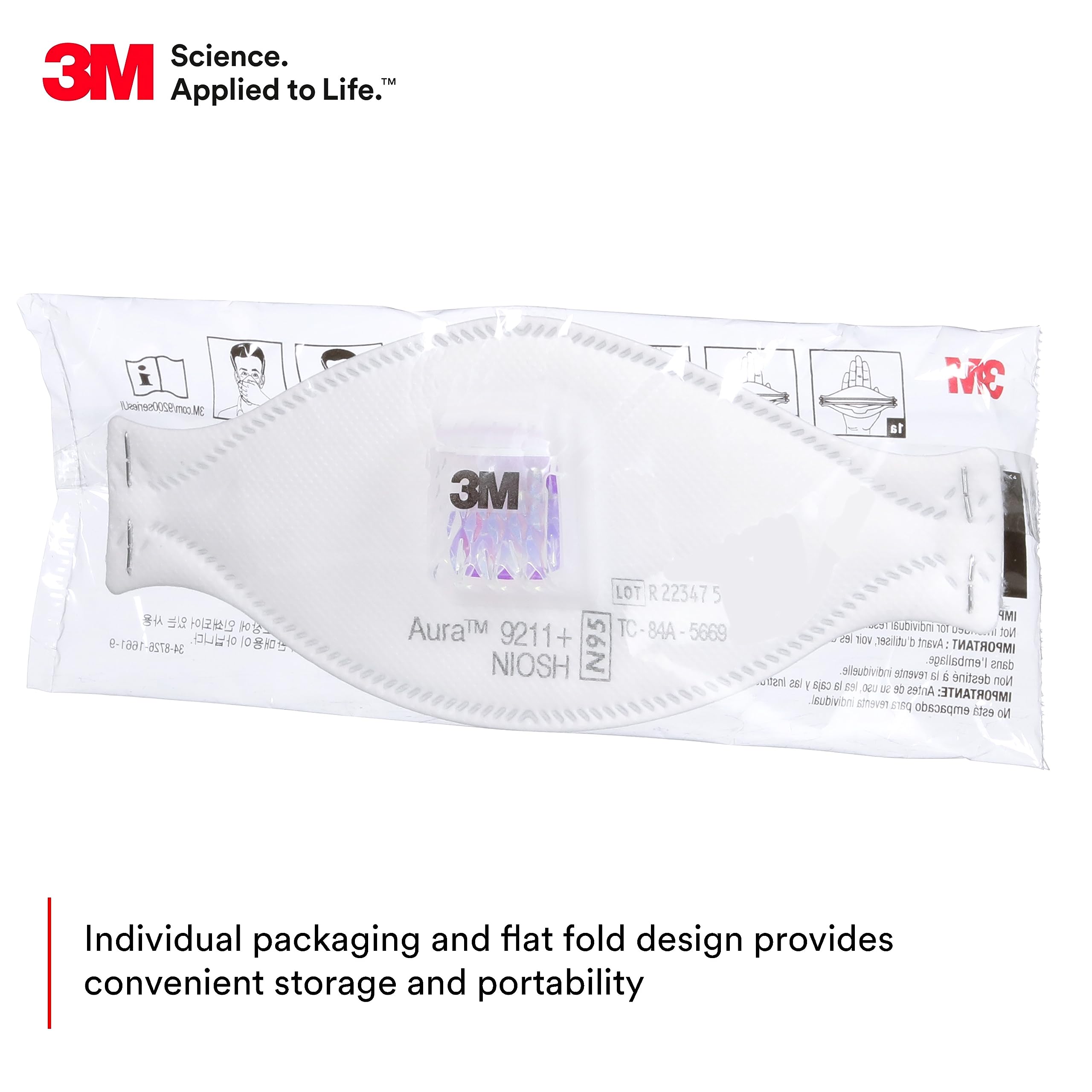 3M Aura 9211+ Particulate Resp - огляд і ціна Kn95 Respirator Mask