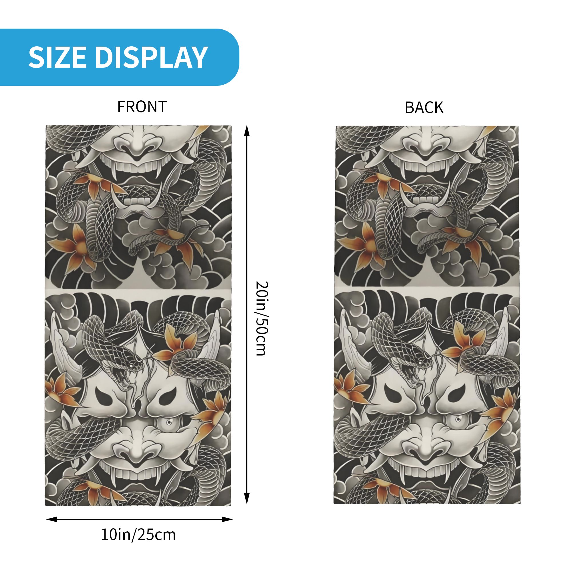 Custom Samurai Oni Demon Banda - огляд і ціна Neck Gaiter Face Cover