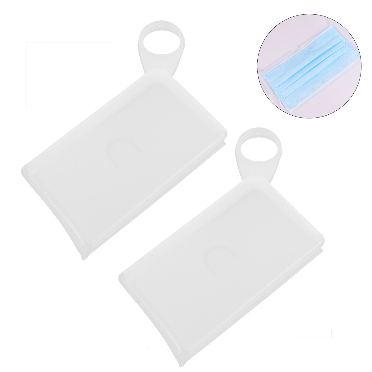 2Pcs Food Grade Silicone Face  - огляд і ціна Face Mask Storage Box