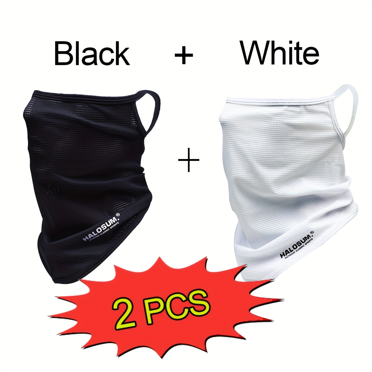 1/2Pcs Ice Silk Face Mask Brea - огляд і ціна Sports Mask Breathable