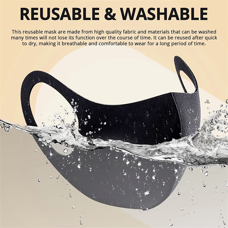 5/10PCS Fashion Solid Earloop  - огляд і ціна Cloth Face Mask Washable