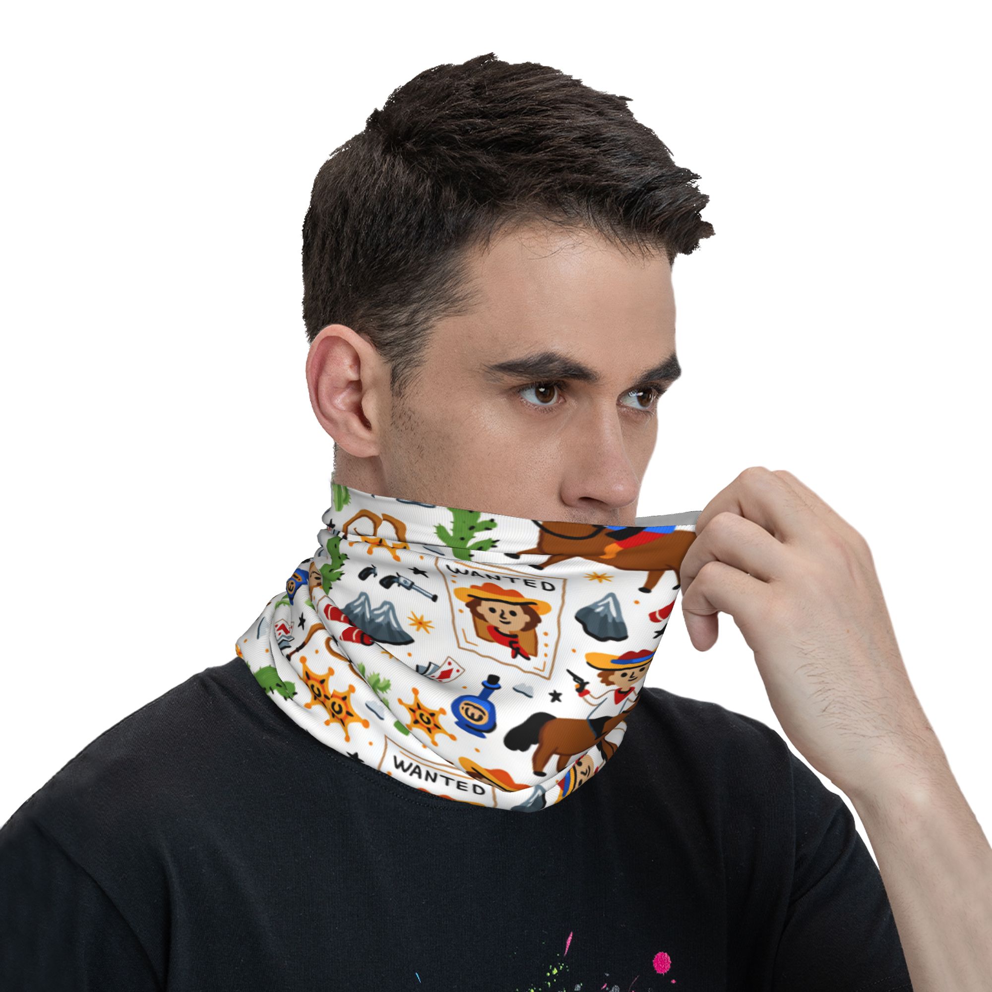 Cartoon Kids Western Cowboy Ba - огляд і ціна Kids Face Mask