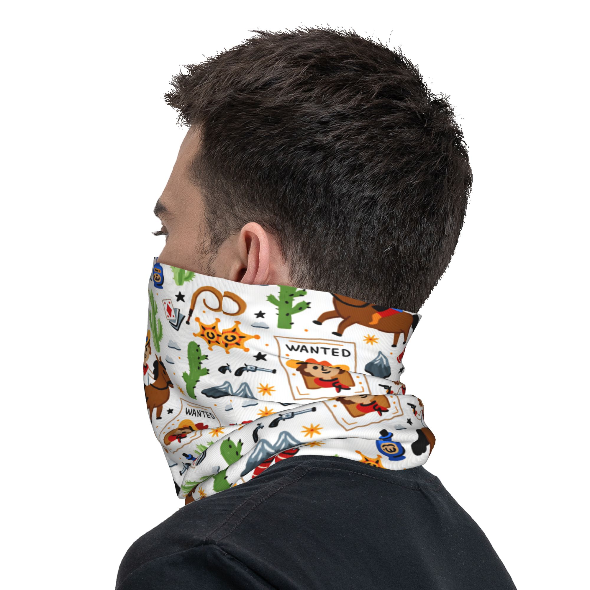 Cartoon Kids Western Cowboy Ba - огляд і ціна Kids Face Mask