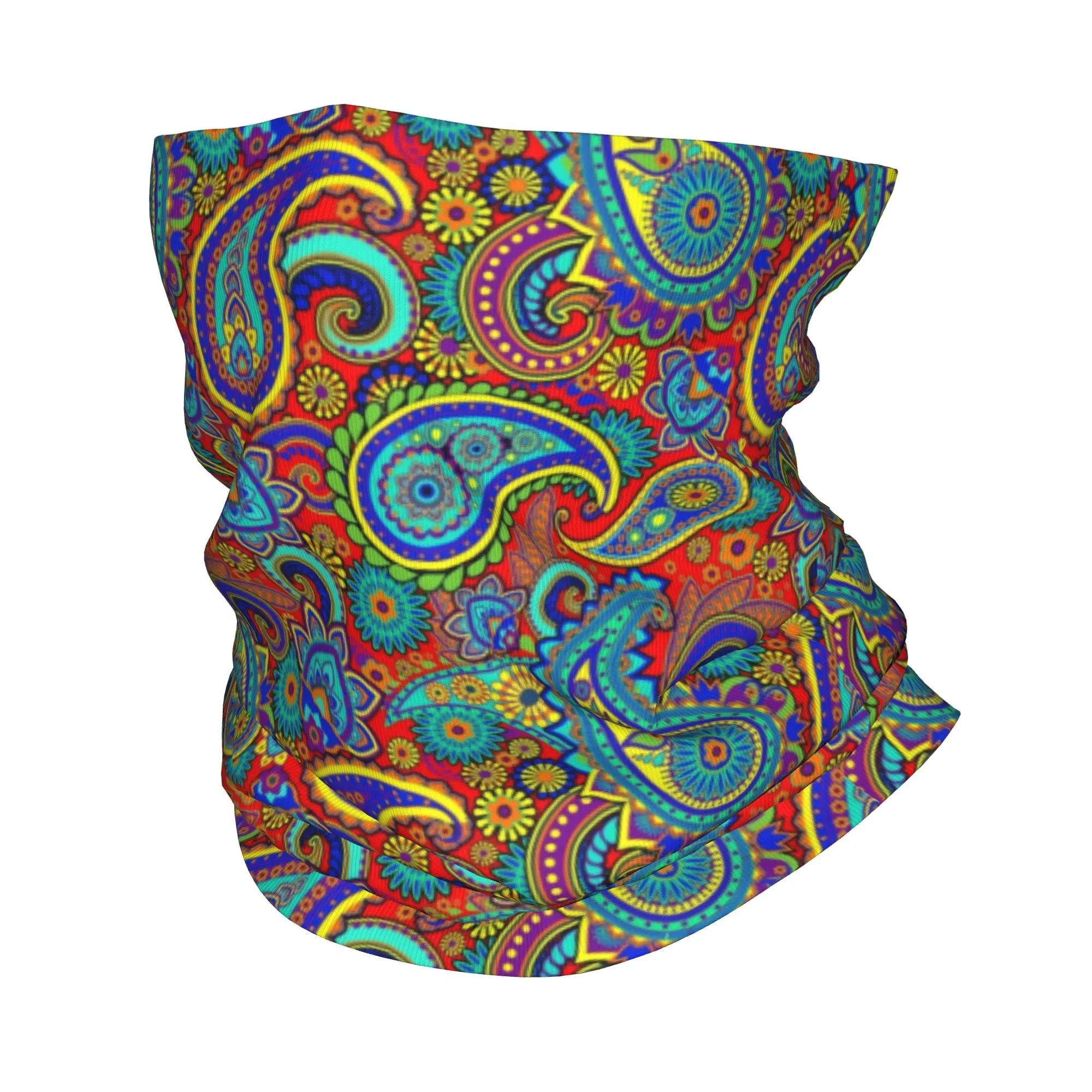 Colorful Retro Paisley Pattern - огляд і ціна Neck Gaiter Face Cover