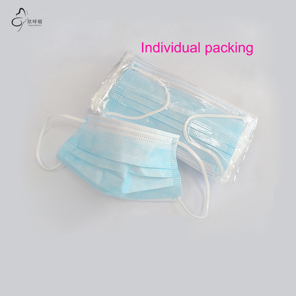 100PCS Blue Big Size Disposabl - огляд і ціна Disposable Mask Blue