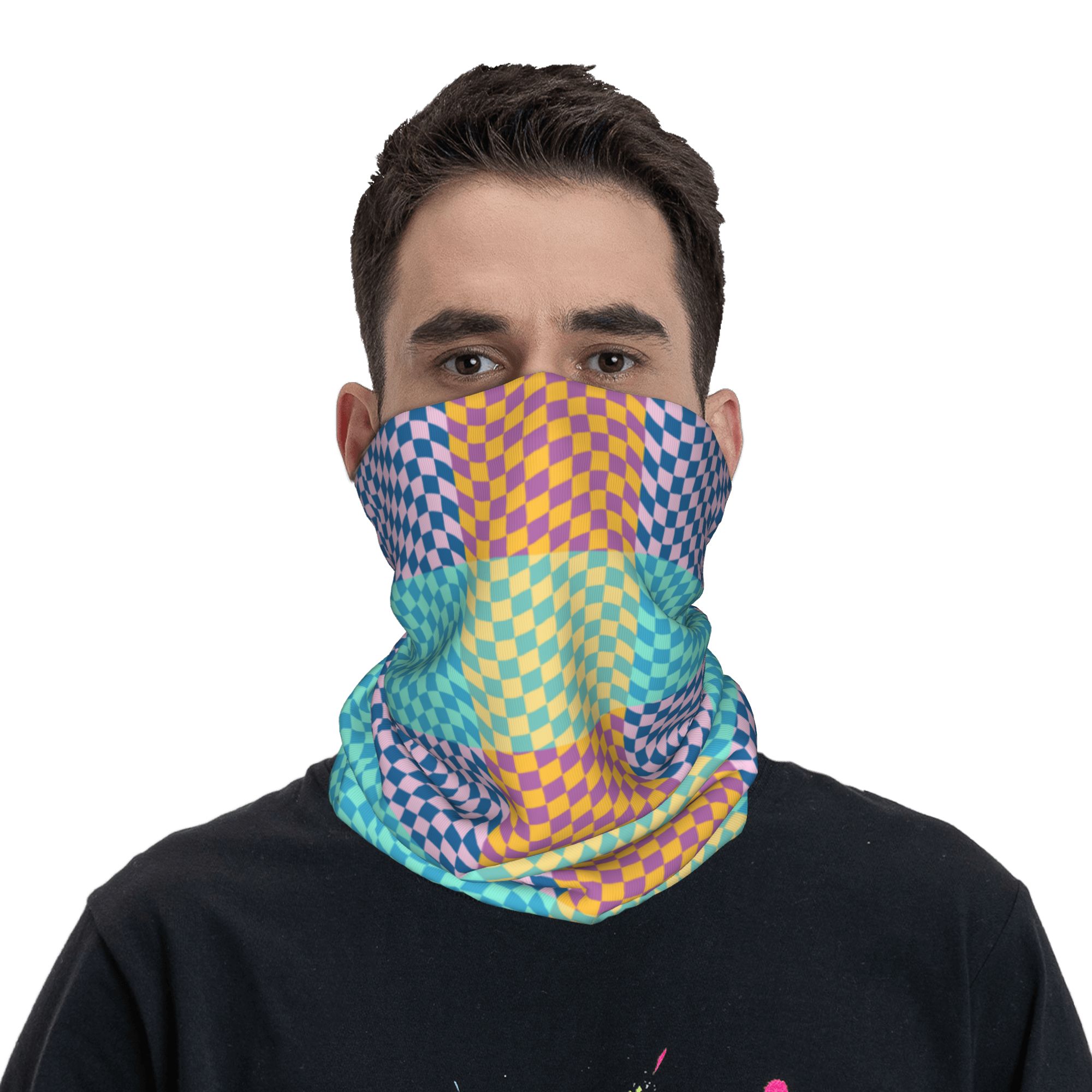 Custom Colored Checkered Banda - огляд і ціна Neck Gaiter Face Cover