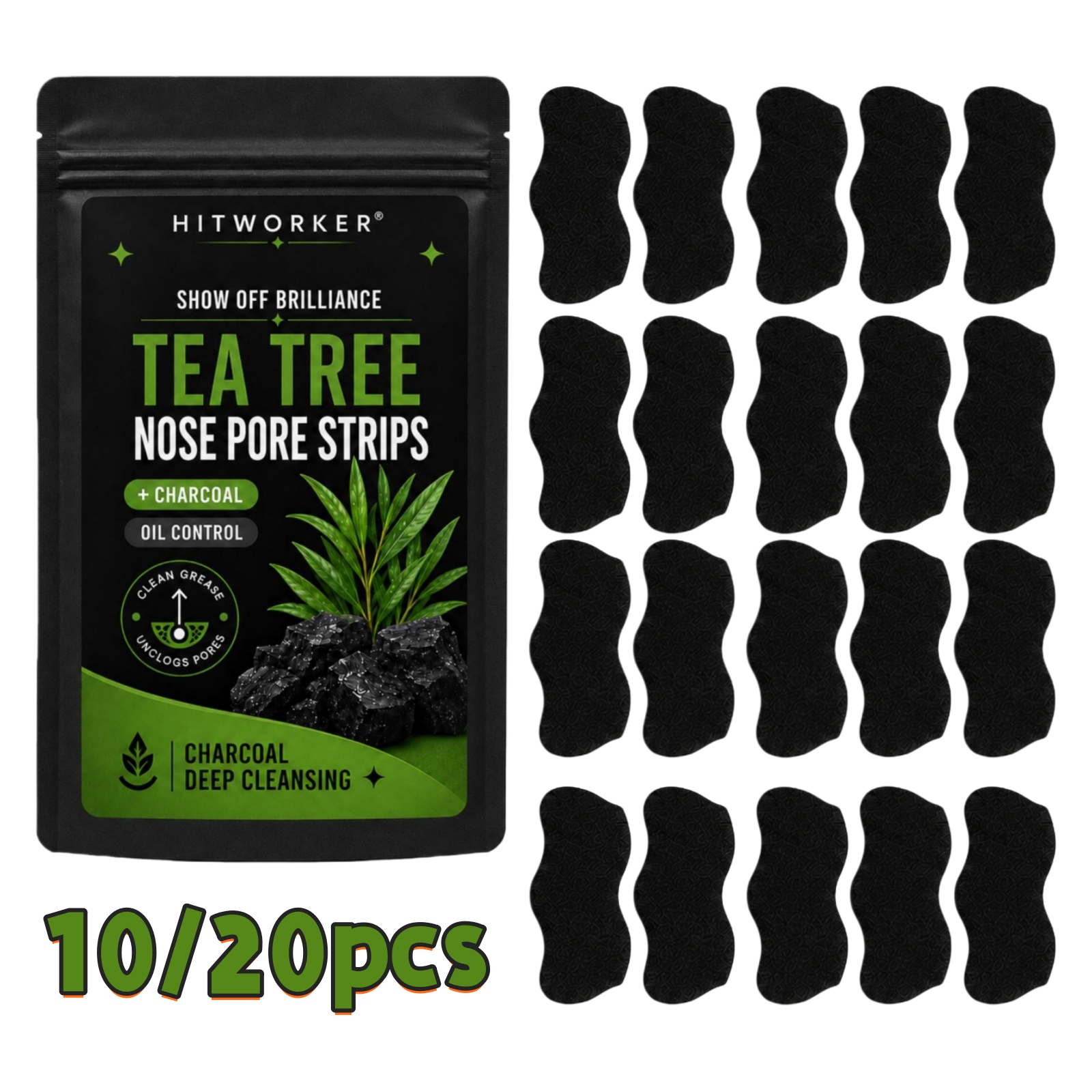 10/20Pcs Black Blackhead Remov - огляд і ціна Black Face Mask Pack